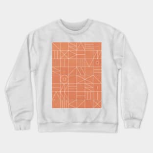 My Favorite Geometric Patterns No.5 - Coral Crewneck Sweatshirt